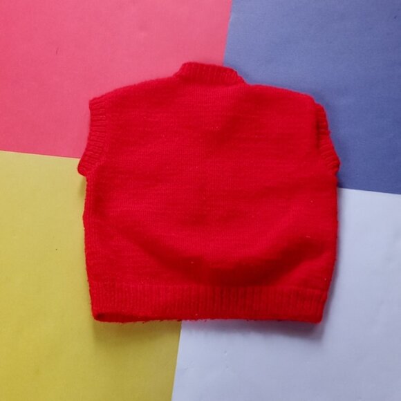 Vintage Handmade Christmas Teddybear Sweater Vest - Picture 6 of 6